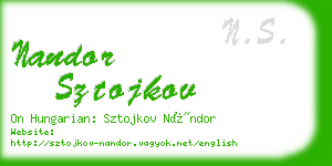 nandor sztojkov business card